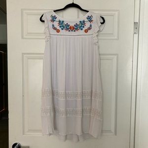 Rebecca Minkoff White Embroidered Dress